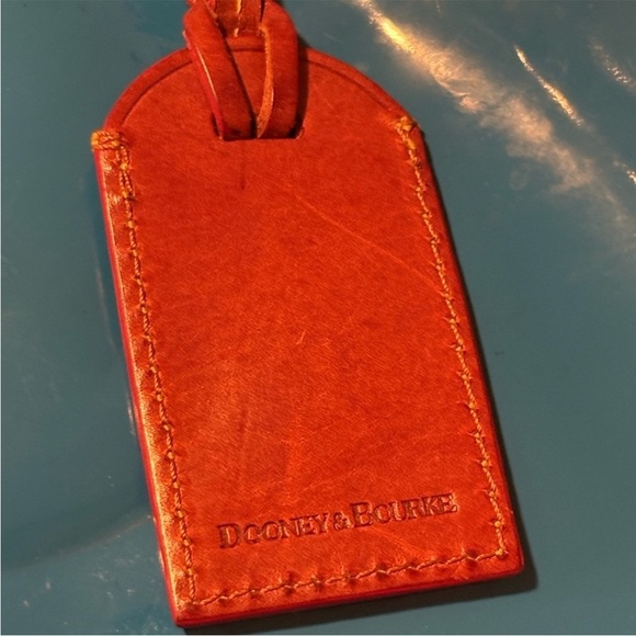 Dooney & Bourke Glossy Blue and Brown Tote - Picture 8 of 13